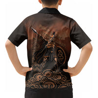 Achilles Iliad Greek Hero Legend Kid Hawaiian Shirt Trojan War Spartan Warrior Spear Graphic Art