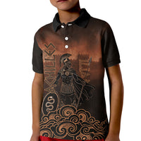 Achilles Iliad Greek Hero Legend Kid Polo Shirt Trojan War Spartan Warrior Spear Graphic Art