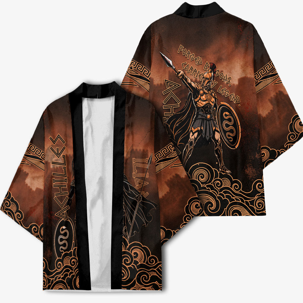 Achilles Iliad Greek Hero Legend Kimono Trojan War Spartan Warrior Spear Graphic Art