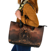 Achilles Iliad Greek Hero Legend Leather Tote Bag Trojan War Spartan Warrior Spear Graphic Art