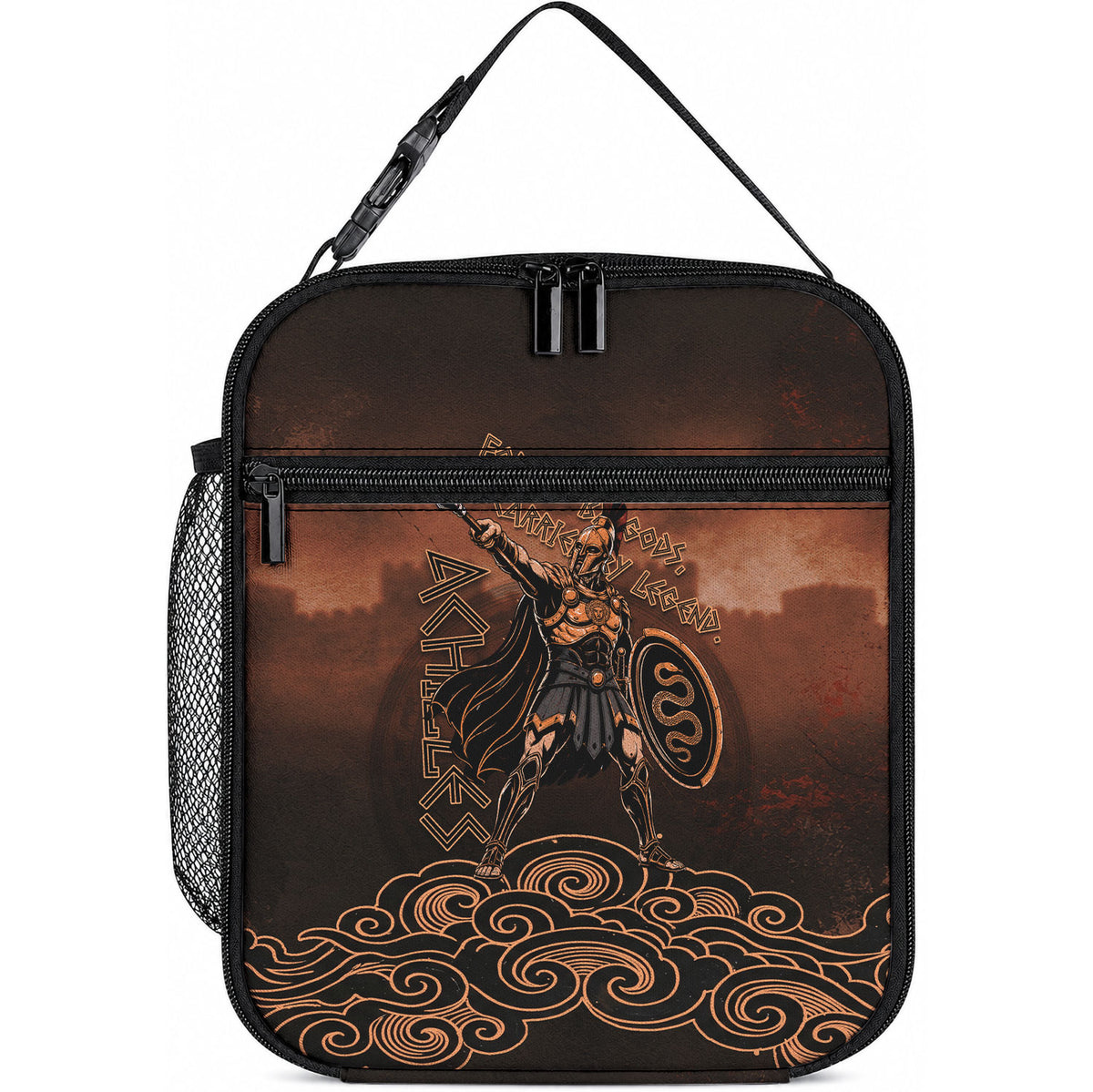 Achilles Iliad Greek Hero Legend Lunch Bag Trojan War Spartan Warrior Spear Graphic Art