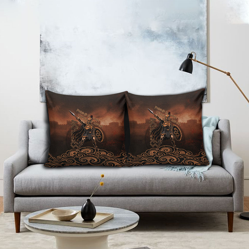 Achilles Iliad Greek Hero Legend Pillow Cover Trojan War Spartan Warrior Spear Graphic Art