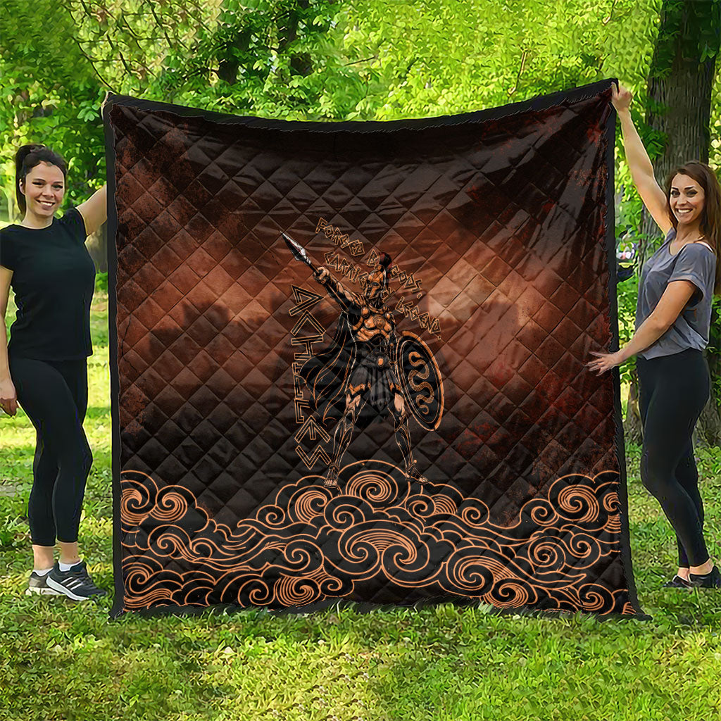 Achilles Iliad Greek Hero Legend Quilt Trojan War Spartan Warrior Spear Graphic Art