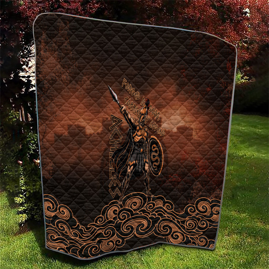 Achilles Iliad Greek Hero Legend Quilt Trojan War Spartan Warrior Spear Graphic Art