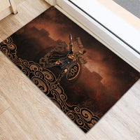 Achilles Iliad Greek Hero Legend Rubber Doormat Trojan War Spartan Warrior Spear Graphic Art