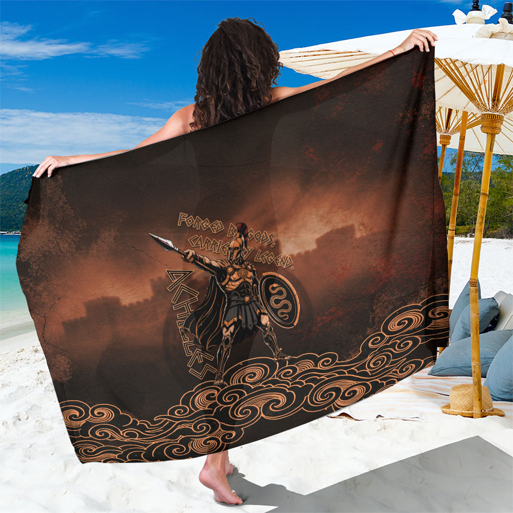 Achilles Iliad Greek Hero Legend Sarong Trojan War Spartan Warrior Spear Graphic Art