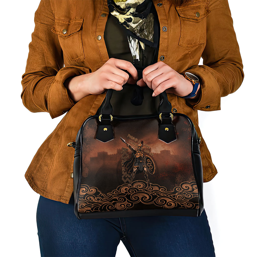 Achilles Iliad Greek Hero Legend Shoulder Handbag Trojan War Spartan Warrior Spear Graphic Art