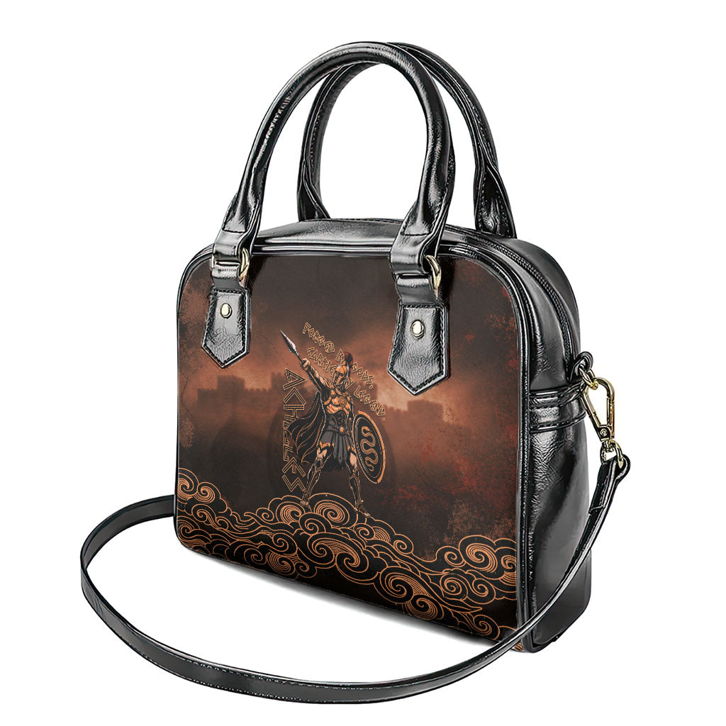 Achilles Iliad Greek Hero Legend Shoulder Handbag Trojan War Spartan Warrior Spear Graphic Art