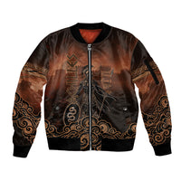 Achilles Iliad Greek Hero Legend Sleeve Zip Bomber Jacket Trojan War Spartan Warrior Spear Graphic Art