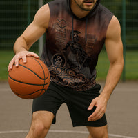Achilles Iliad Greek Hero Legend Sleeveless Hoodie Trojan War Spartan Warrior Spear Graphic Art