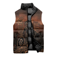 Achilles Iliad Greek Hero Legend Sleeveless Puffer Jacket Trojan War Spartan Warrior Spear Graphic Art