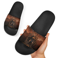 Achilles Iliad Greek Hero Legend Slide Sandals Trojan War Spartan Warrior Spear Graphic Art