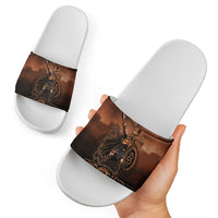 Achilles Iliad Greek Hero Legend Slide Sandals Trojan War Spartan Warrior Spear Graphic Art