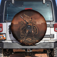 Achilles Iliad Greek Hero Legend Spare Tire Cover Trojan War Spartan Warrior Spear Graphic Art