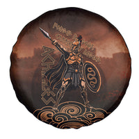 Achilles Iliad Greek Hero Legend Spare Tire Cover Trojan War Spartan Warrior Spear Graphic Art