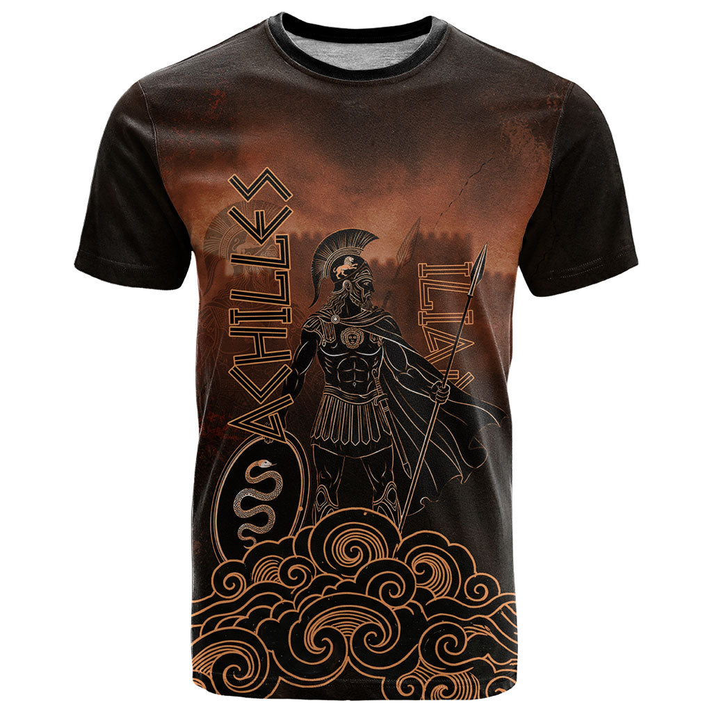 Achilles Iliad Greek Hero Legend T Shirt Trojan War Spartan Warrior Spear Graphic Art
