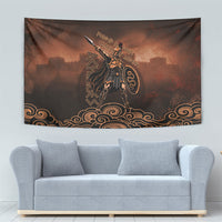 Achilles Iliad Greek Hero Legend Tapestry Trojan War Spartan Warrior Spear Graphic Art