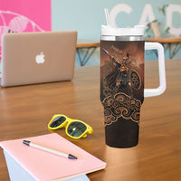 Achilles Iliad Greek Hero Legend Tumbler With Handle Trojan War Spartan Warrior Spear Graphic Art