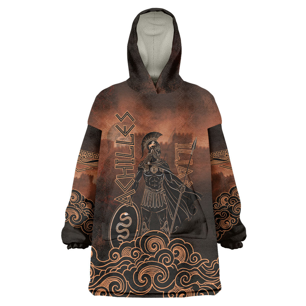Achilles Iliad Greek Hero Legend Wearable Blanket Hoodie Trojan War Spartan Warrior Spear Graphic Art
