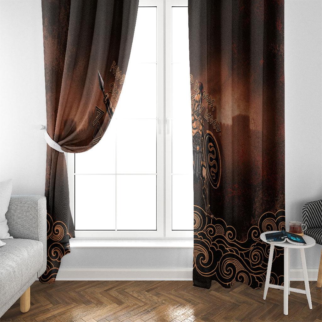 Achilles Iliad Greek Hero Legend Window Curtain Trojan War Spartan Warrior Spear Graphic Art