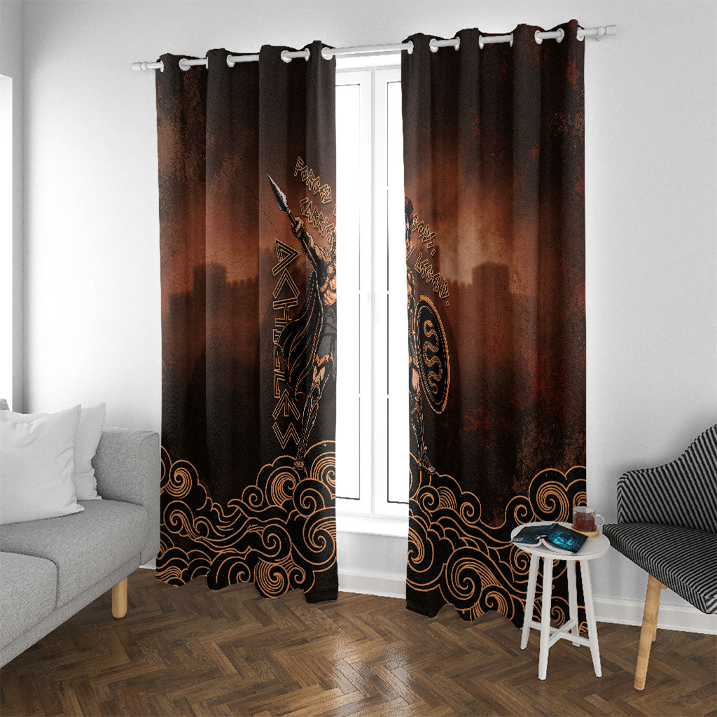 Achilles Iliad Greek Hero Legend Window Curtain Trojan War Spartan Warrior Spear Graphic Art