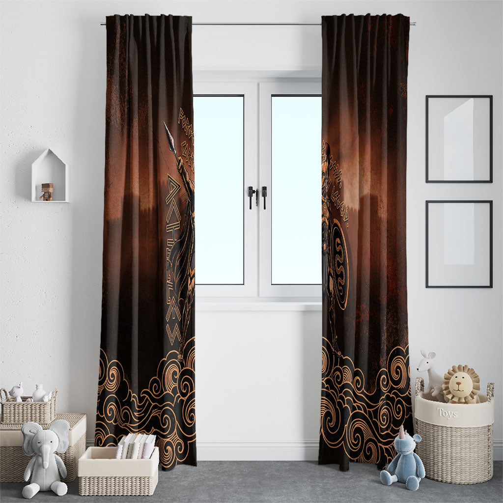Achilles Iliad Greek Hero Legend Window Curtain Trojan War Spartan Warrior Spear Graphic Art