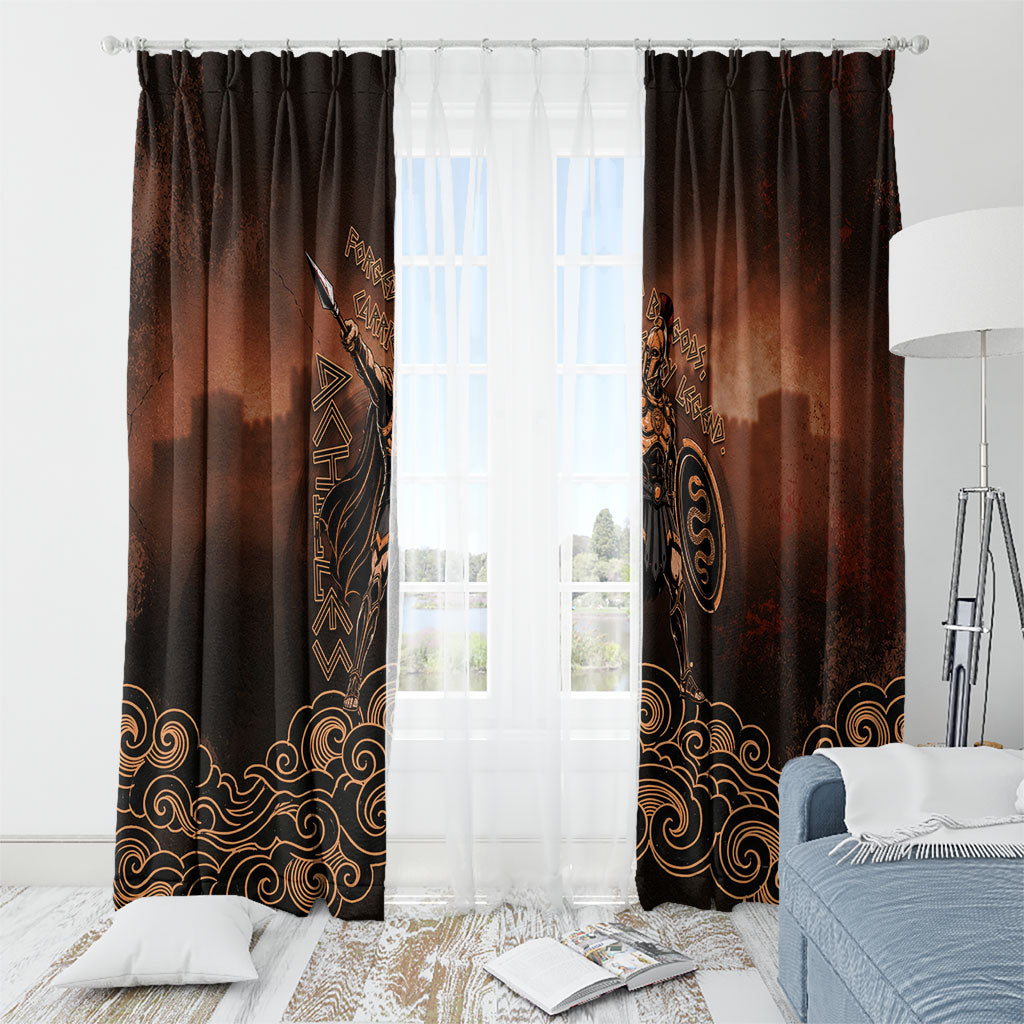 Achilles Iliad Greek Hero Legend Window Curtain Trojan War Spartan Warrior Spear Graphic Art