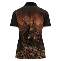 Achilles Iliad Greek Hero Legend Women Polo Shirt Trojan War Spartan Warrior Spear Graphic Art