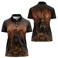 Achilles Iliad Greek Hero Legend Women Polo Shirt Trojan War Spartan Warrior Spear Graphic Art