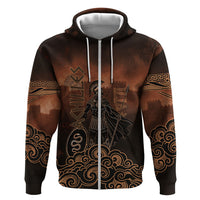 Achilles Iliad Greek Hero Legend Zip Hoodie Trojan War Spartan Warrior Spear Graphic Art
