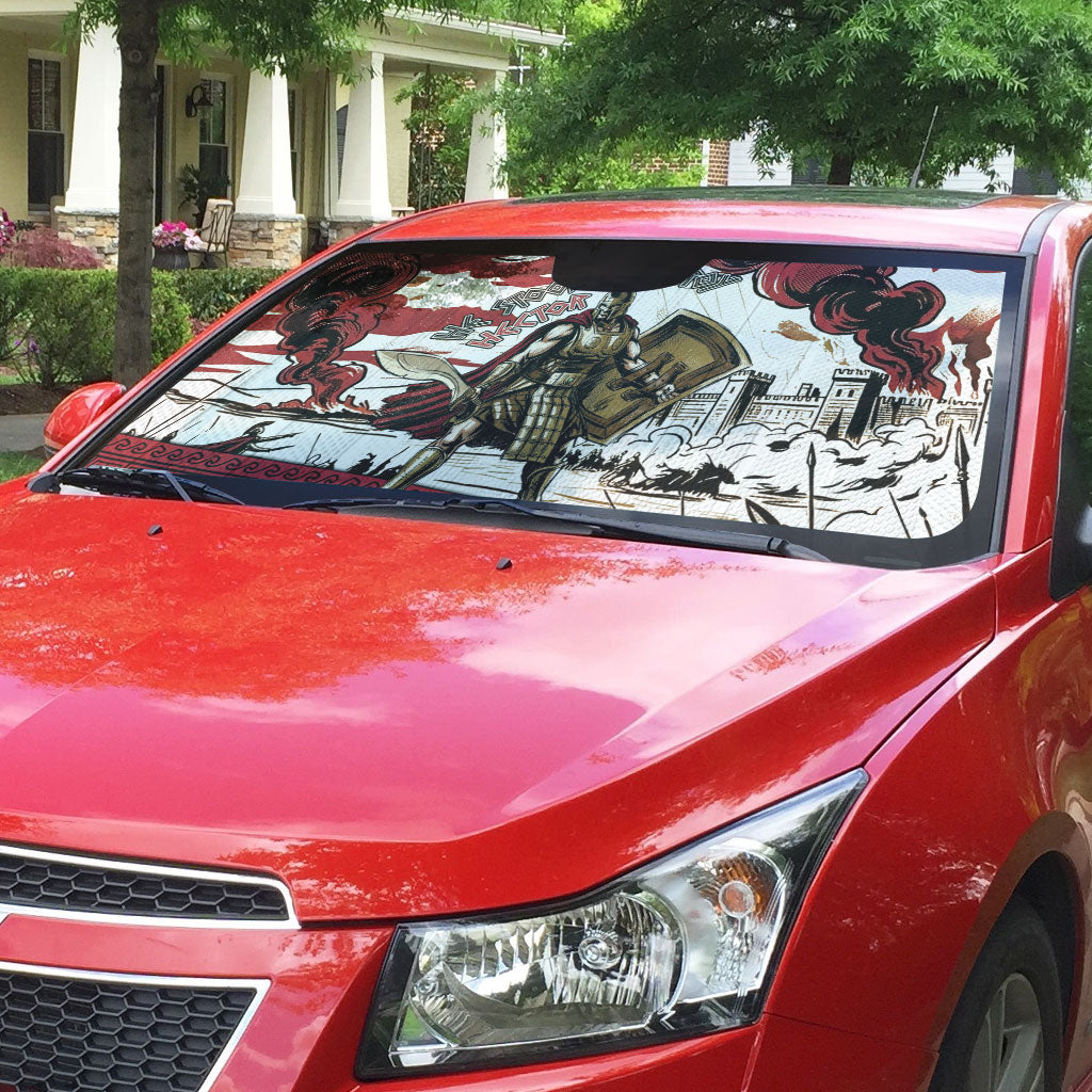 Hector Iliad Stood For Troy Auto Sun Shade Ancient Greek Trojan Prince Hector Sword Shield Battle