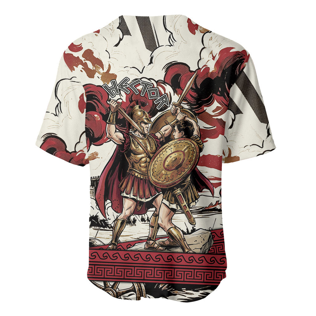 Hector Iliad Stood For Troy Baseball Jersey Ancient Greek Trojan Prince Hector Sword Shield Battle
