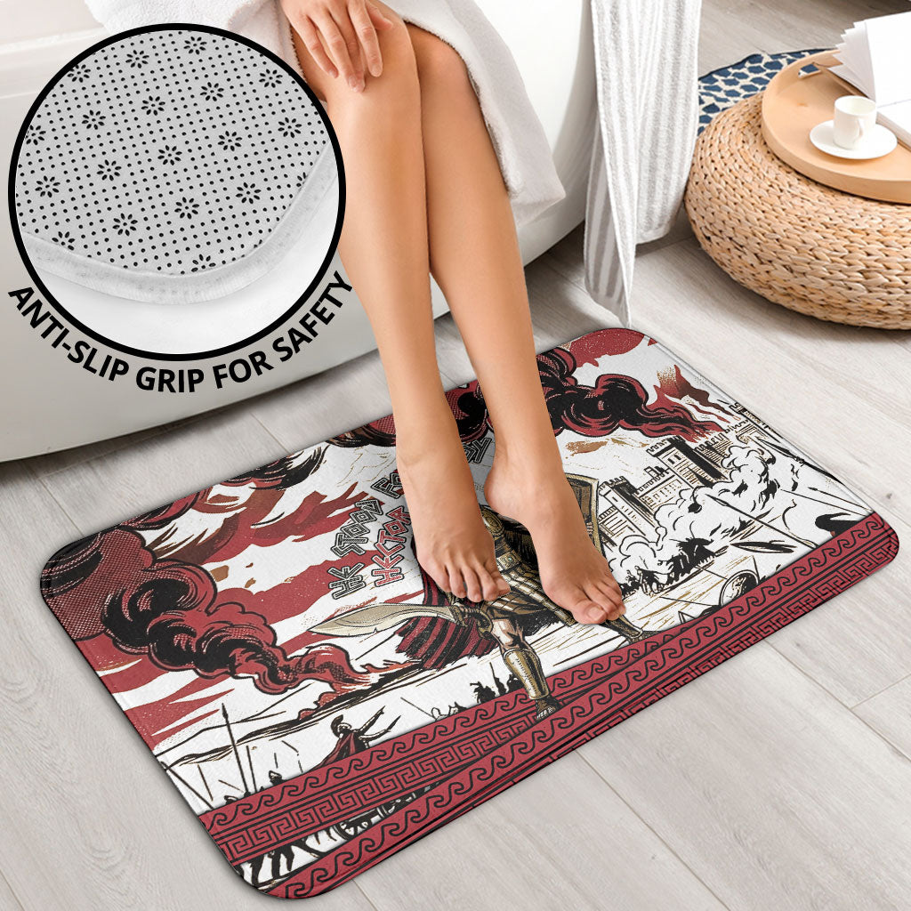 Hector Iliad Stood For Troy Bathroom Set Ancient Greek Trojan Prince Hector Sword Shield Battle