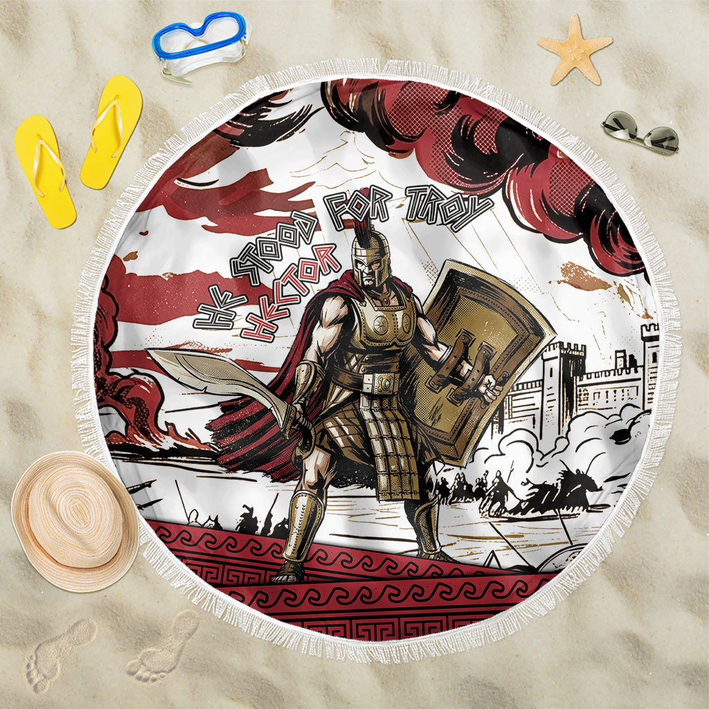 Hector Iliad Stood For Troy Beach Blanket Ancient Greek Trojan Prince Hector Sword Shield Battle