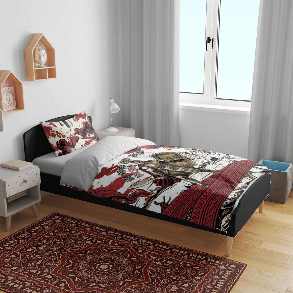 Hector Iliad Stood For Troy Bedding Set Ancient Greek Trojan Prince Hector Sword Shield Battle