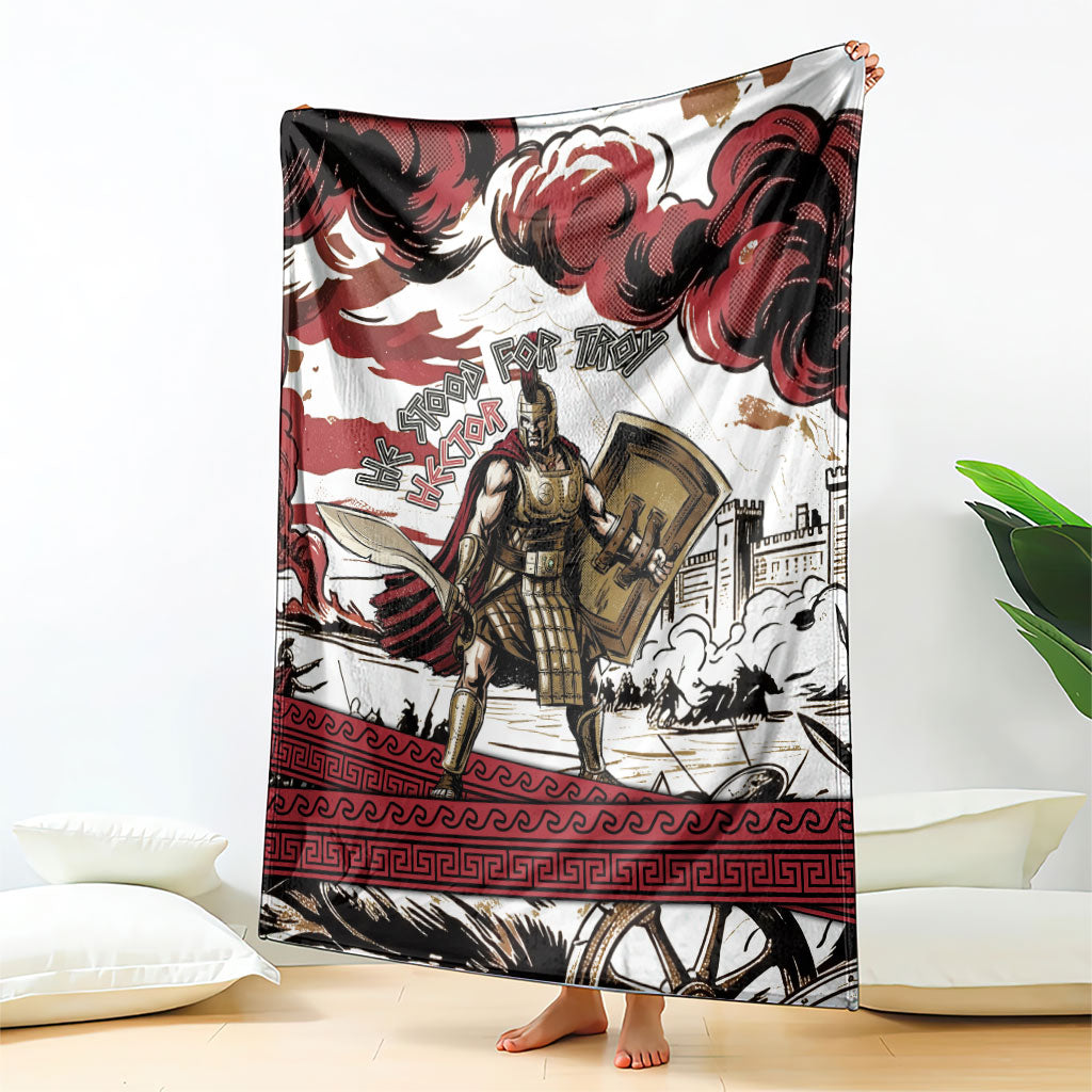 Hector Iliad Stood For Troy Blanket Ancient Greek Trojan Prince Hector Sword Shield Battle