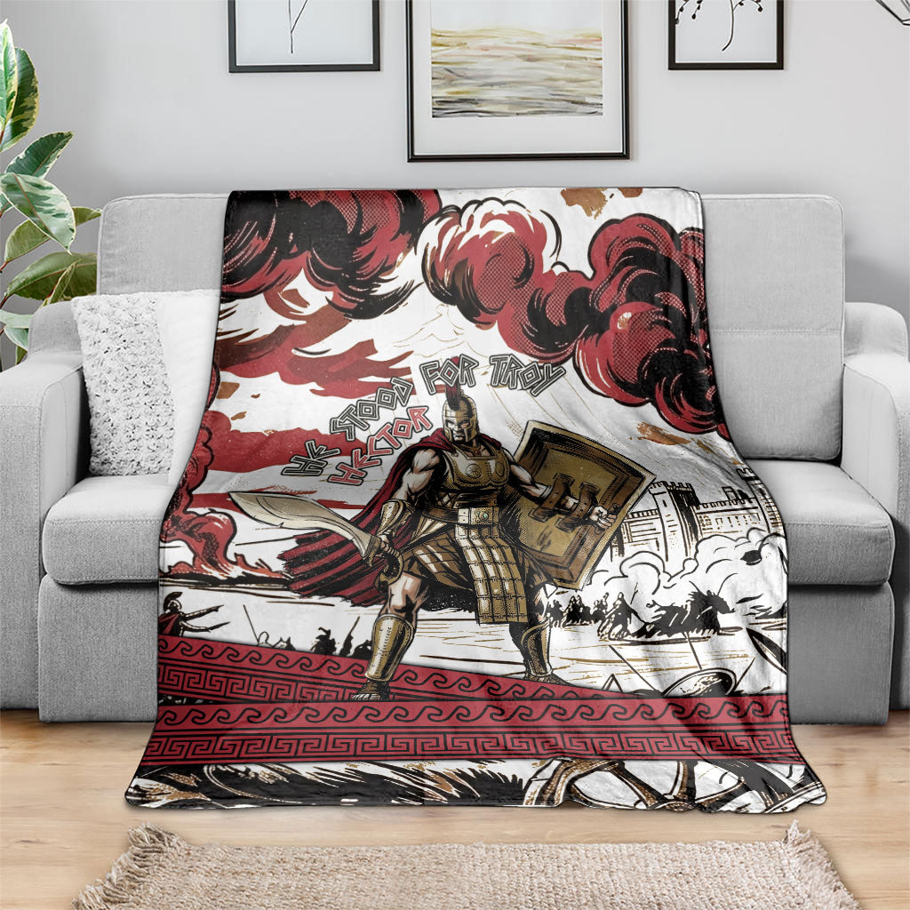 Hector Iliad Stood For Troy Blanket Ancient Greek Trojan Prince Hector Sword Shield Battle