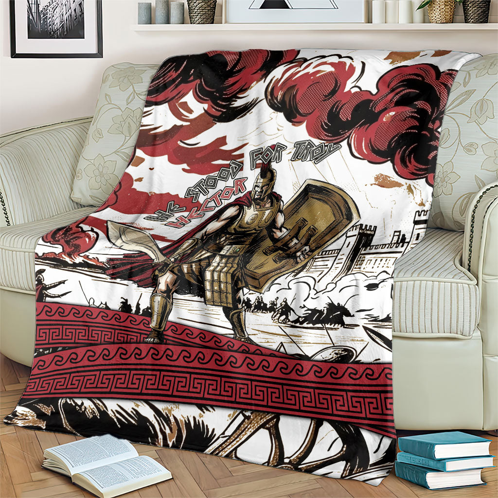 Hector Iliad Stood For Troy Blanket Ancient Greek Trojan Prince Hector Sword Shield Battle