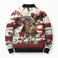 Hector Iliad Stood For Troy Bomber Puffer Jacket Ancient Greek Trojan Prince Hector Sword Shield Battle