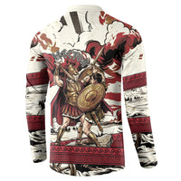 Hector Iliad Stood For Troy Button Sweatshirt Ancient Greek Trojan Prince Hector Sword Shield Battle