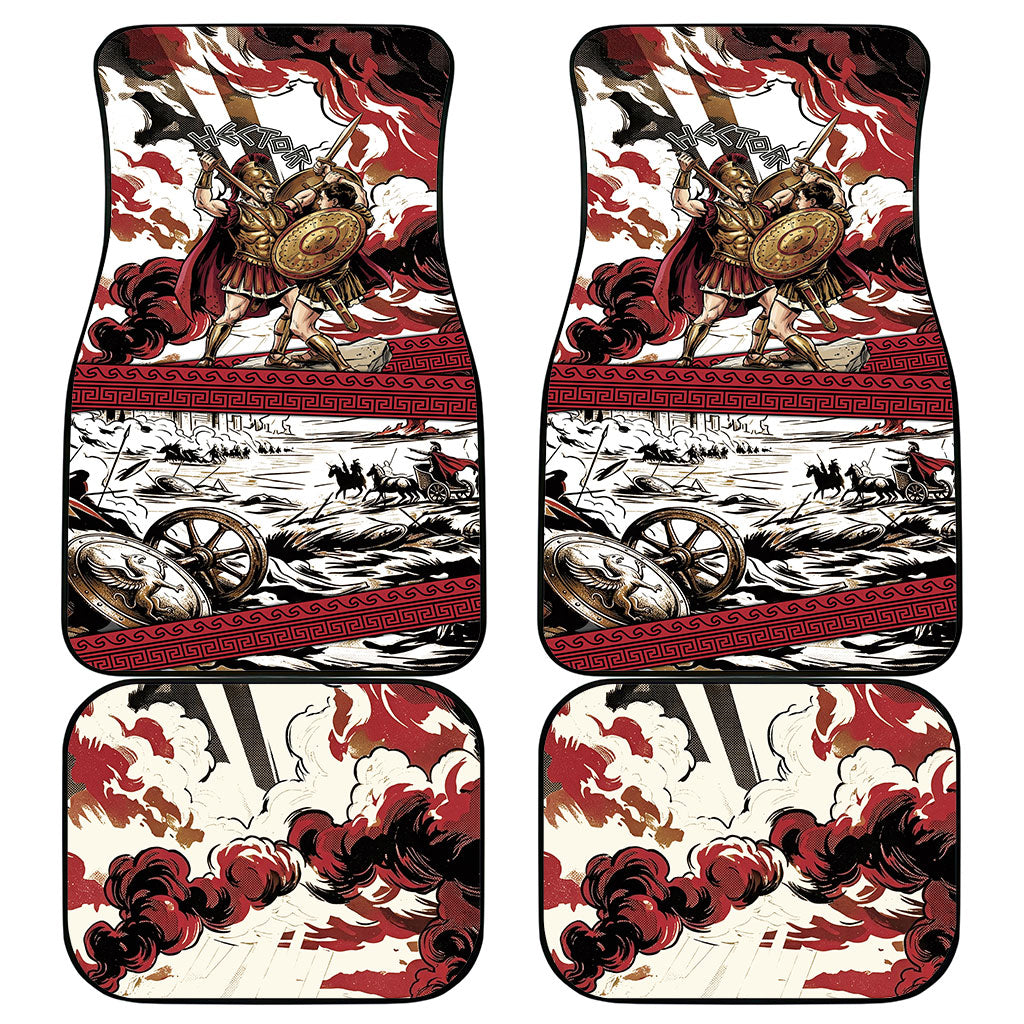 Hector Iliad Stood For Troy Car Mats Ancient Greek Trojan Prince Hector Sword Shield Battle