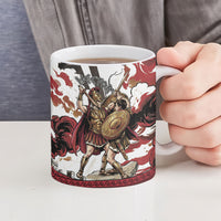 Hector Iliad Stood For Troy Ceramic Mug Ancient Greek Trojan Prince Hector Sword Shield Battle