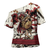Hector Iliad Stood For Troy Cross Shoulder Shirt Ancient Greek Trojan Prince Hector Sword Shield Battle