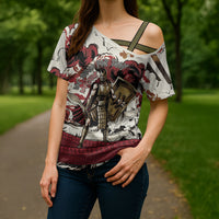 Hector Iliad Stood For Troy Cross Shoulder Shirt Ancient Greek Trojan Prince Hector Sword Shield Battle