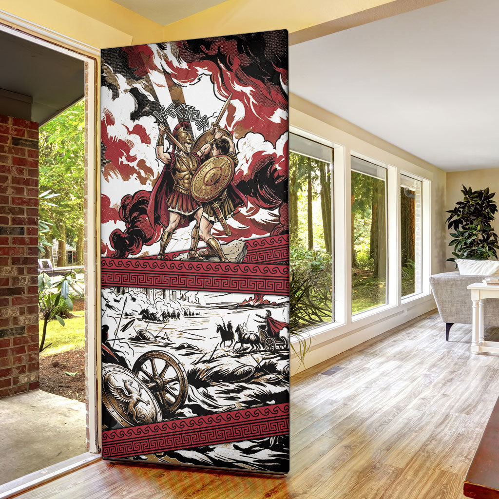 Hector Iliad Stood For Troy Door Cover Ancient Greek Trojan Prince Hector Sword Shield Battle