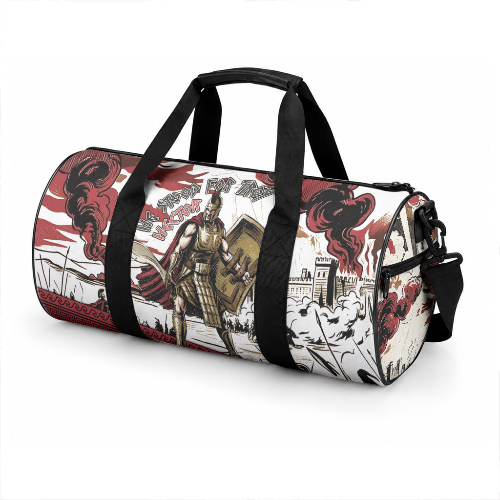 Hector Iliad Stood For Troy Duffle Bag Ancient Greek Trojan Prince Hector Sword Shield Battle