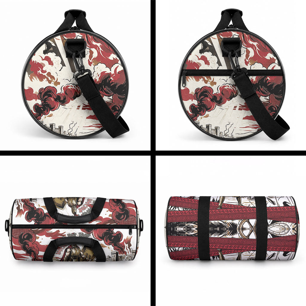 Hector Iliad Stood For Troy Duffle Bag Ancient Greek Trojan Prince Hector Sword Shield Battle