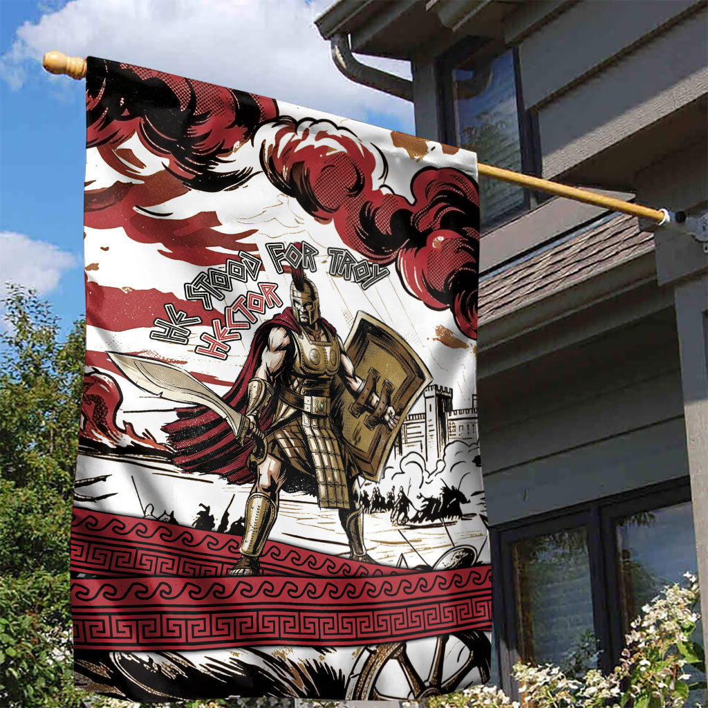 Hector Iliad Stood For Troy Garden Flag Ancient Greek Trojan Prince Hector Sword Shield Battle