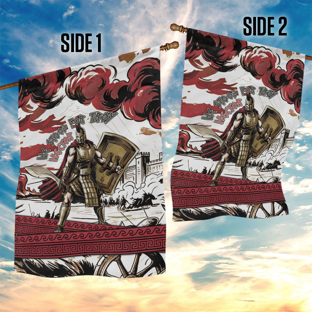 Hector Iliad Stood For Troy Garden Flag Ancient Greek Trojan Prince Hector Sword Shield Battle