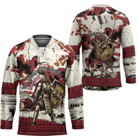 Hector Iliad Stood For Troy Hockey Jersey Ancient Greek Trojan Prince Hector Sword Shield Battle